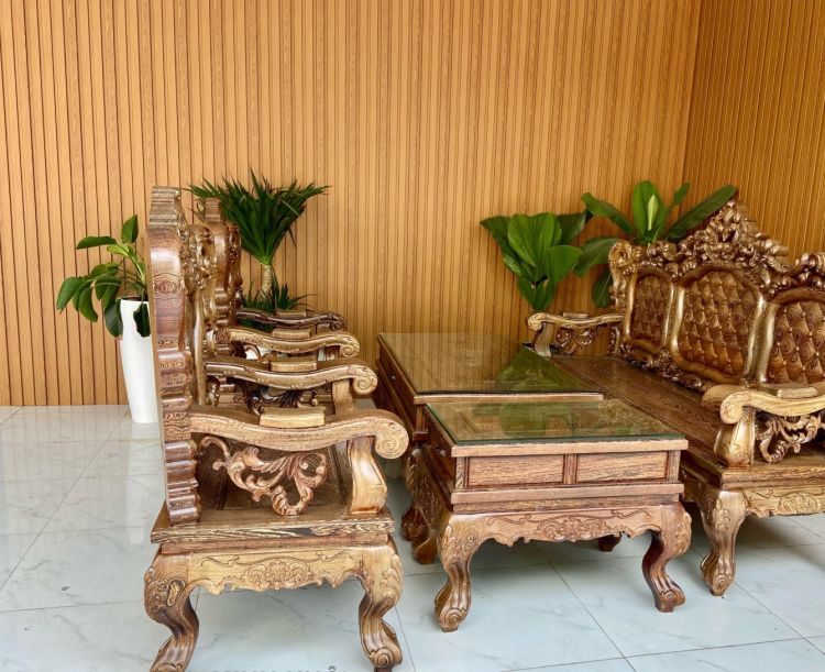 Bàn ghế salon gỗ đẹp và kinh nghiệm lựa chọn 7 Mẫu sofa gỗ đẹp số 7