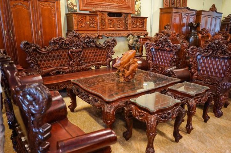 Bàn ghế salon gỗ đẹp và kinh nghiệm lựa chọn 8 Mẫu sofa gỗ đẹp 8