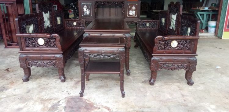 Bàn ghế salon gỗ đẹp và kinh nghiệm lựa chọn 4 Mẫu sofa gỗ đẹp 4